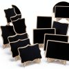 Mini Chalkboard Signs XKDOUS 28-Piece Set with Easel Stand Wood-3