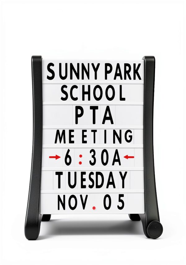 24"x39" Changeable Message Board Sidewalk Sign, Standard Portable A-Frame Sign & Letter Kit for Outdoor,Business, Large Black Standing Frame with Wheels, Water-Fillable and Wind-Resistant-6
