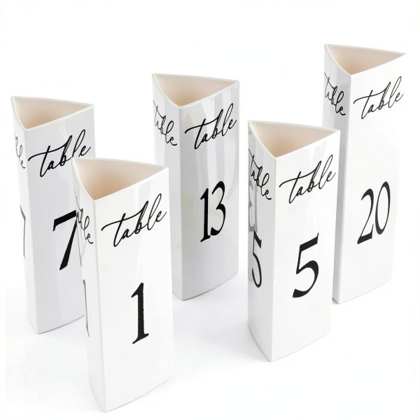Maitys Trifold Wedding Table Numbers 1-20 Paper Table Number Cards Black and White Freestanding Numbers for Wedding Parties and Events Reception Decorations(Black)-0