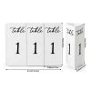 Maitys Trifold Wedding Table Numbers 1-20 Paper Table Number Cards Black and White Freestanding Numbers for Wedding Parties and Events Reception Decorations(Black)-1