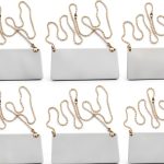 New Star Foodservice 27549 Stainless Steel Table Tent Chain Sign Combo, Includes (Coffee), (Decaf), (Hot Tea), (Iced Tea), (Hot Water), and (Blank), 3.5"x 1.5", Combo Set of 6-0