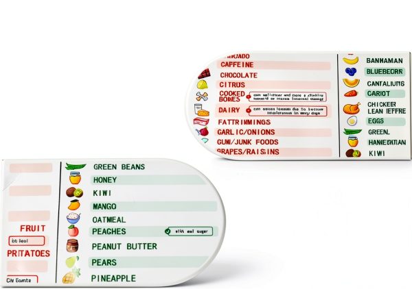Magnetic List of Foods Dogs Can & Can't Eat Chart - New Puppy Essentials Shopping List, Puppy Feeding Schedule Chart, Cute Whiteboard Fridge Magnet - Pet Safety (9.75" x 6.75")-2