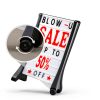24"x39" Changeable Message Board Sidewalk Sign, Standard Portable A-Frame Sign & Letter Kit for Outdoor,Business, Large Black Standing Frame with Wheels, Water-Fillable and Wind-Resistant-2