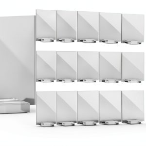 Tuanse 40 Pack White Acrylic Wedding Table Numbers 4x6 with Stands-0