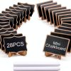 Mini Chalkboard Signs XKDOUS 28-Piece Set with Easel Stand Wood-0