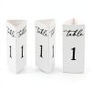 Maitys Trifold Wedding Table Numbers 1-20 Paper Table Number Cards Black and White Freestanding Numbers for Wedding Parties and Events Reception Decorations(Black)-3