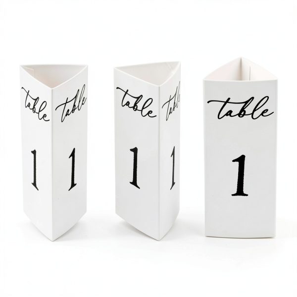 Maitys Trifold Wedding Table Numbers 1-20 Paper Table Number Cards Black and White Freestanding Numbers for Wedding Parties and Events Reception Decorations(Black)-3